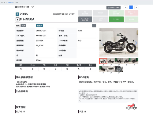 Мотоцикл YAMAHA XV950 Bolt 2015, Черный фото 13